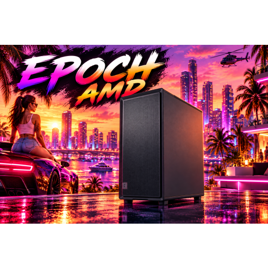 Komputer do gier GTA 6 EPOCH AMD 7500F 32GB DDR5 RTX 5060 Ti 1TB 650W  W11Pro czarna